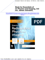 Test Bank For Essentials of Radiographic Physics and Imaging 3rd Edition James Johnston