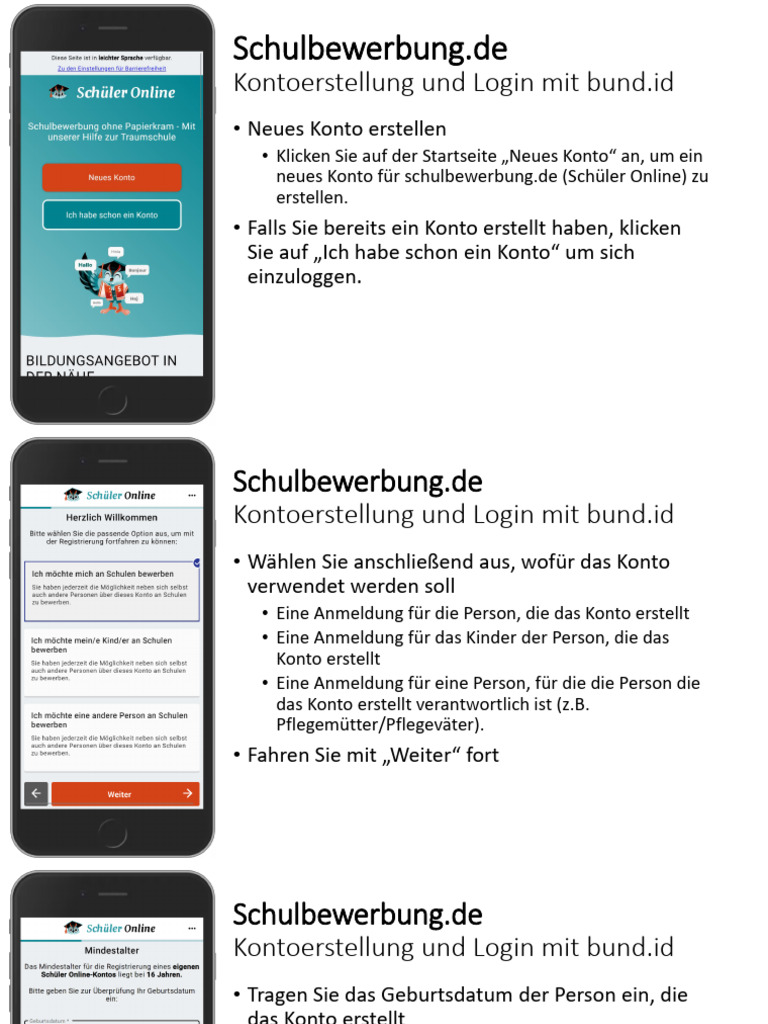 bund id konto erstellen mit benutzername und passwort