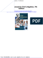 Solution Manual For Civil Litigation 7th Edition