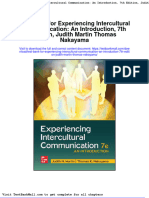 Test Bank For Experiencing Intercultural Communication An Introduction 7th Edition Judith Martin Thomas Nakayama