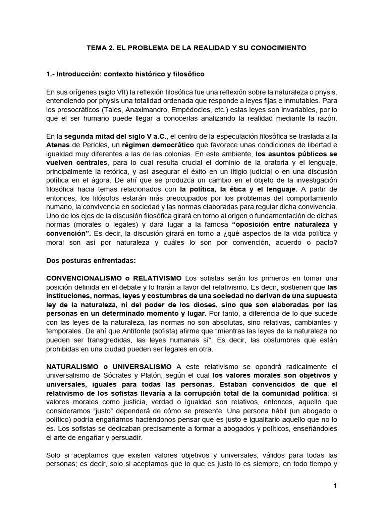 El Problema de La Realidad y Su Conocimiento | PDF | Immanuel Kant ...