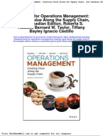 Test Bank For Operations Management Creating Value Along The Supply Chain 2nd Canadian Edition Roberta S Russell Bernard W Taylor Tiffany Bayley Ignacio Castillo 2