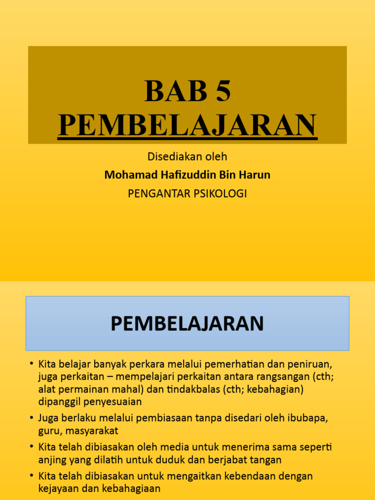 Bab 5 Pembelajaran Pdf