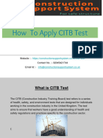 Apply CITB Test