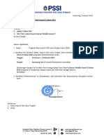 Surat Pemberitahuan Pelaksanaan Kursus Pelatih Lisensi D Tahun 2023 - Asprov PSSI Jawa Tengah.