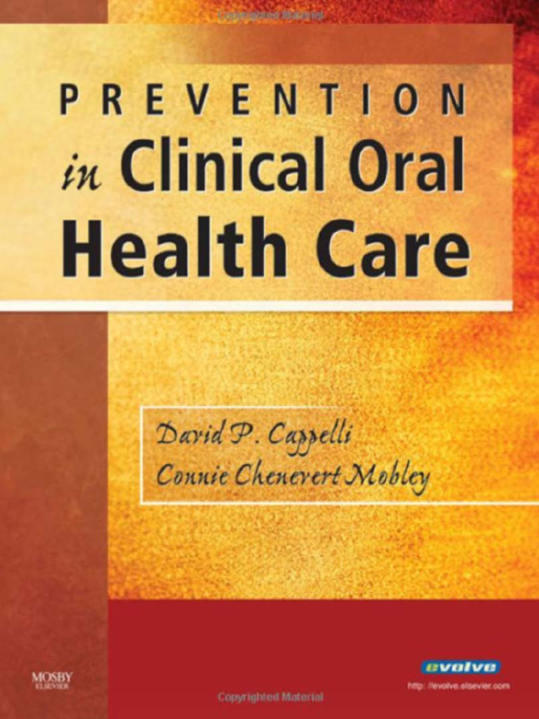 Pages From Prevention in Clinical Oral Health Care Book PDF Health