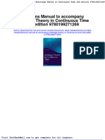Solutions Manual To Accompany Arbitrage Theory in Continuous Time 2nd Edition 9780199271269