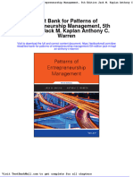 Test Bank For Patterns of Entrepreneurship Management 5th Edition Jack M Kaplan Anthony C Warren