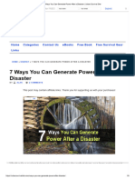 7 Ways You Can Generate Power After A Disaster - Urban Survival Site