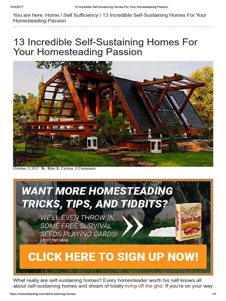 Off Grid Apartments With Self Sustaining Exterior Trim Maintenance Reference: 13 Incredible Self Sustaining Homes For Your Homesteading Passion