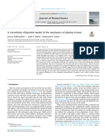 A Viscoelastic Ellipsoidal Model of The Mechanics of Plantar Tissues