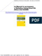 Solutions Manual To Accompany Elementary Statistics Using Excel 4th Edition 0321564960