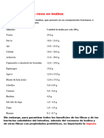 Alimentos Ricos en Inulina (Probiotico)
