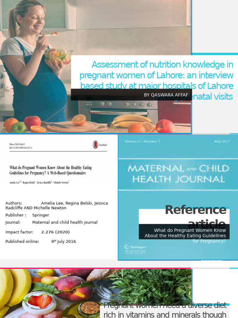 Assessment of Nutrition Knowledge in Pregnant Women | PDF | Pregnancy ...