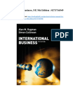 Solution Manual For International Business 5 e 5th Edition 0273716549