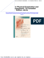 Test Bank For Physical Examination and Health Assessment 1st Canadian Edition Jarvis