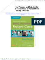Test Bank For Pierson and Fairchilds Principles Techniques of Patient Care 5th by Fairchild