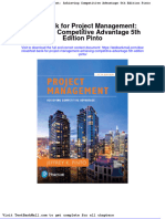 Test Bank For Project Management Achieving Competitive Advantage 5th Edition Pinto