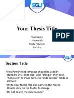 SGU Thesis Presentation - Template 2018