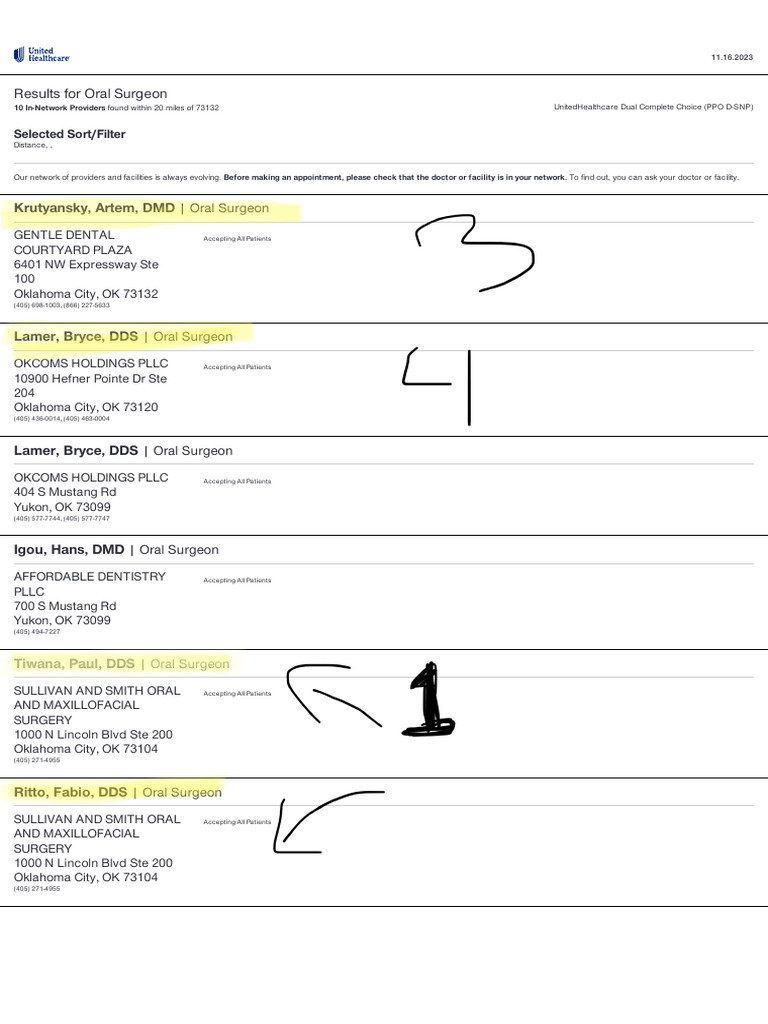 Oral Surgeons 2023 UH MA V PDF Oral And Maxillofacial Surgery