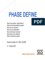 Green Belt Training - Phase Define