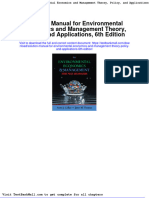 Solution Manual For Environmental Economics and Management Theory Policy and Applications 6th Edition