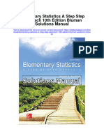 Elementary Statistics A Step Step Approach 10th Edition Bluman Solutions Manual