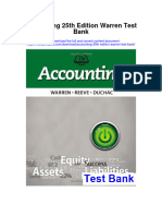 Accounting 25th Edition Warren Test Bank