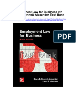 Employment Law For Business 9th Edition Bennett Alexander Test Bank
