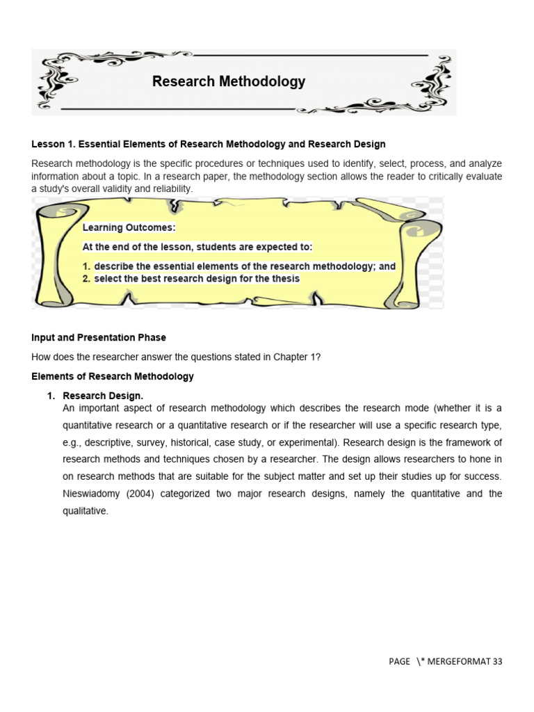 Research Methodology Essentials | PDF | Methodology | Level Of Measurement