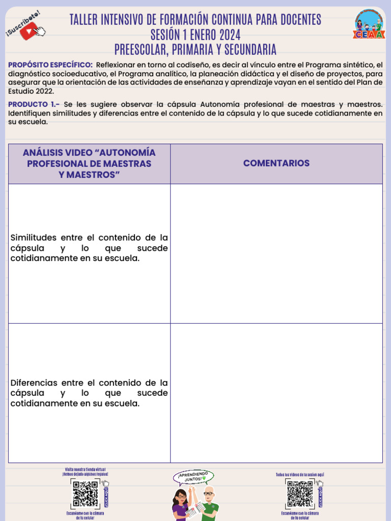 Formatos PDF Productos Sesión 1 Taller Intensivo Enero 2024 PDF