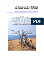 Interpersonal Communication Relating To Others 8th Edition Beebe Test Bank