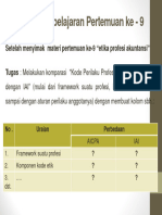 Ev. Pembelajaran Pertemuan Ke - 9 Matkul Etbisprof Kelas A Dan B