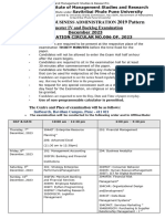 MBA Time Table Trimester-IV and Backlog Dec 23