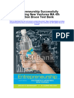 Entrepreneurship Successfully Launching New Ventures Ma 4th Edition Bruce Test Bank