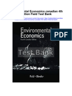 Environmental Economics Canadian 4th Edition Field Test Bank