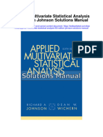 Applied Multivariate Statistical Analysis 6th Edition Johnson Solutions Manual