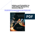 Applied Statistics and Probability For Engineers 6th Edition Montgomery Solutions Manual