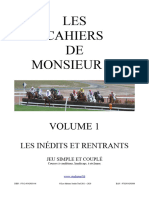 Les Cahiers de Monsieur B. Vol.1 - Les Inédits Et Les Rentrants