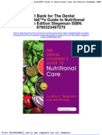 Test Bank For The Dental Hygienists Guide To Nutritional Care 5th Edition Stegeman Isbn 9780323497275