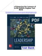 Leadership Enhancing The Lessons of Experience 8th Edition Hughes Test Bank