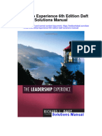 Leadership Experience 6th Edition Daft Solutions Manual