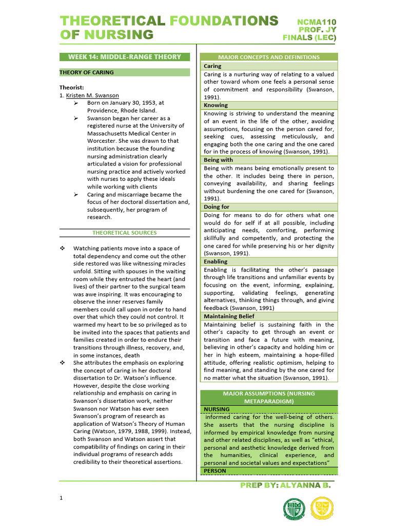 Peaceful End-of-Life Theory Overview | PDF | End Of Life Care | Nursing