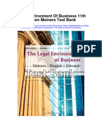 Legal Environment of Business 11th Edition Meiners Test Bank