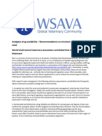 WSAVA GPC Position Minimum Analgesic Availability