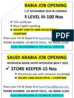 Saudi Arabia Job Opening