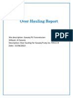 2511 B Pump & Motor - Over Hauling Report For Suwaiq T-Section