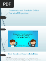 Frameworks and Principles Behind Our Moral Disposition