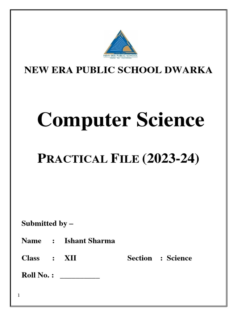 Practical File-1 | PDF