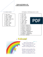 Colours and Numbers 1-20